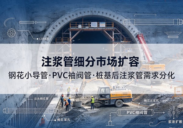 靖边注浆管细分市场扩容，隧道钢花小导管、PVC 袖阀管、桩基后注浆管需求分化